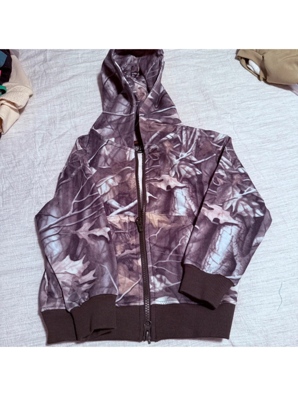 Lucky link leaf camo hoodie zip up